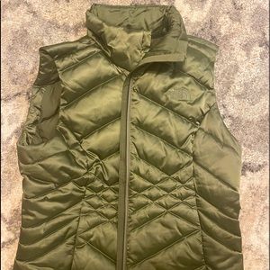 Green North Face vest